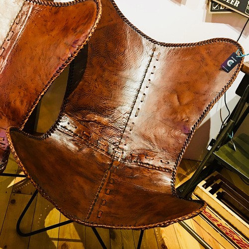 Leather butterfly lounge chair - butterfly,