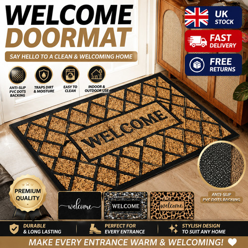 Non slip door mat - non, natural