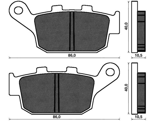 157 rear brake - rear, pads