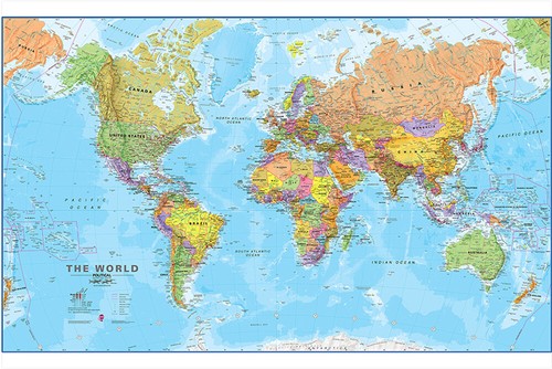 3ft canvas world map - canvas,