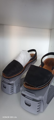 Solillas black leather avarcas - leather,