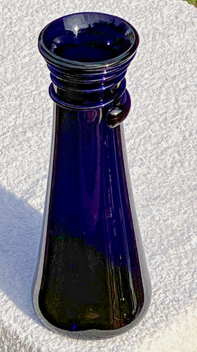 Bristol blue glass hand blown - glass,
