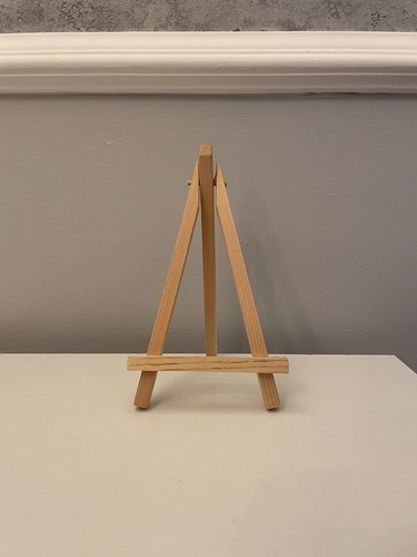 Wooden easel mini canvas x - wooden,