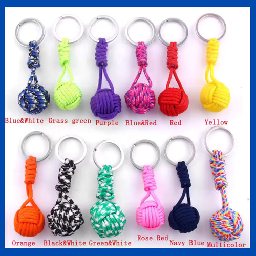 Paracord monkey fist keychain - monkey,