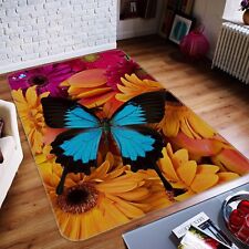 3D Butterfly 426 Non Slip Rug