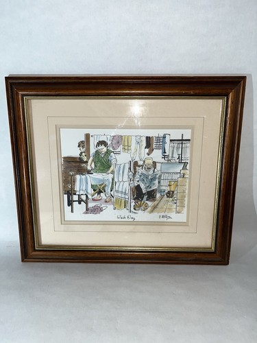 Vintage wooden picture - frame, &
