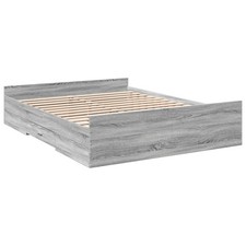 Bed Frame with Drawers Bed Base Mattress Foundation Engineered Wood vidaXL