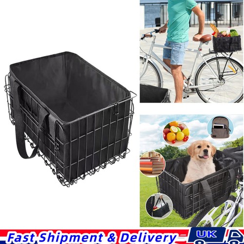 Metal rear bicycle bike - bicycle, basket