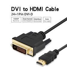 DVI to HDMI Cable Lead 25 Pin Dual Link DVI-D Converter Adapter PC Monitor TV UK