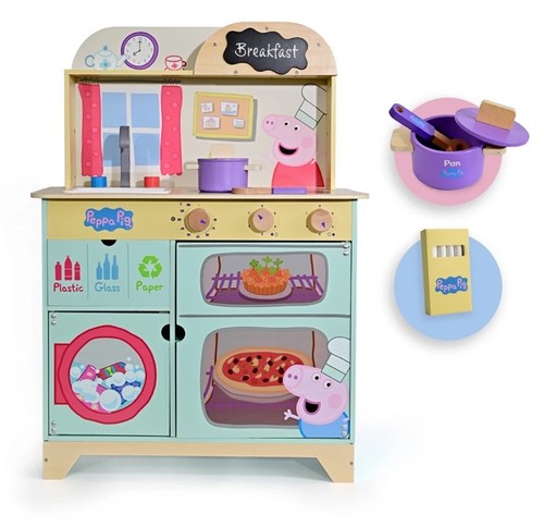 Peppa pig wooden play - pig, kitchen