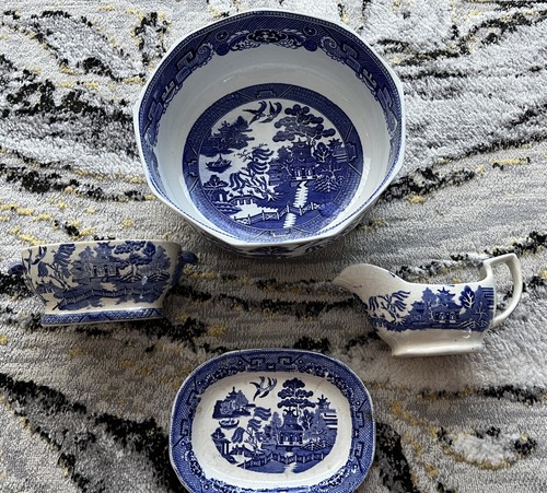 Antique blue white china - antique, “