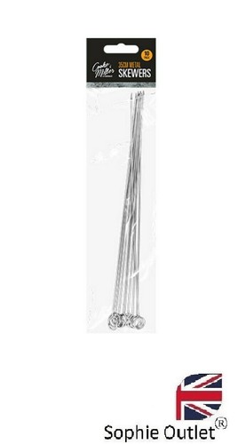35cm bbq metal skewers - 35cm,