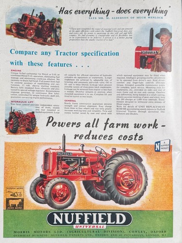 Vintage 1952 nuffield - vintage,