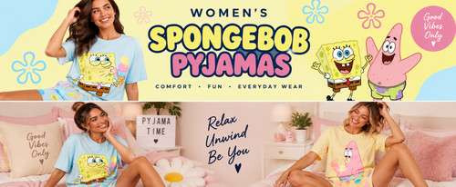 Spongebob womens cotton pyjama - spongebob,