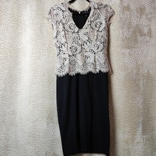 Ted Baker Sarvani Womens Dress Lace Layer Bodycon Cap Sleeves Size 3/UK 12 Glam