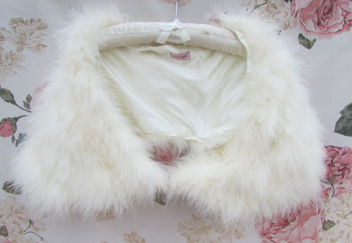 Ivory cream feather bridal - ivory,