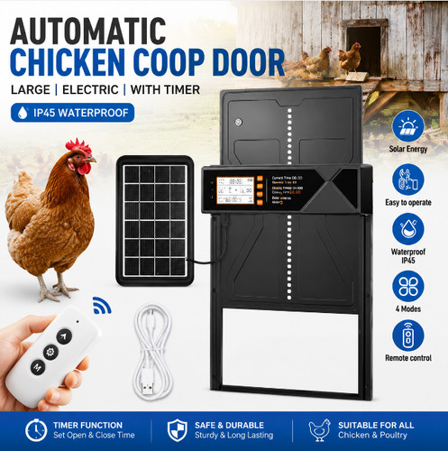 Electric hen house - house, opener