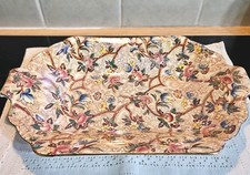 Vintage Maling Lustre Ware Floral Chintz Sandich Tray / Bowl Rectangular 1930's