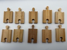 10 Wooden Small Straight Tracks – Short 2.5–3" Pieces Brio / Bigjigs Compatible