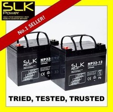 PAIR. 12v 7ah 12ah 15ah 24 33ah 36ah 40 50ah 75AH MOBILITY SCOOTER AGM BATTERIES