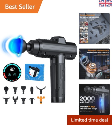 Black cordless massage gun - gun,