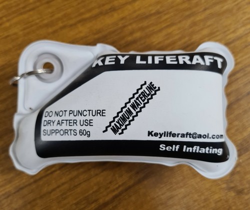 White boat key ring liferaft - white,