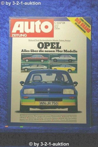 Car magazine opel kadett - 23/77,