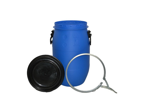 Litre plastic blue open - plastic, top