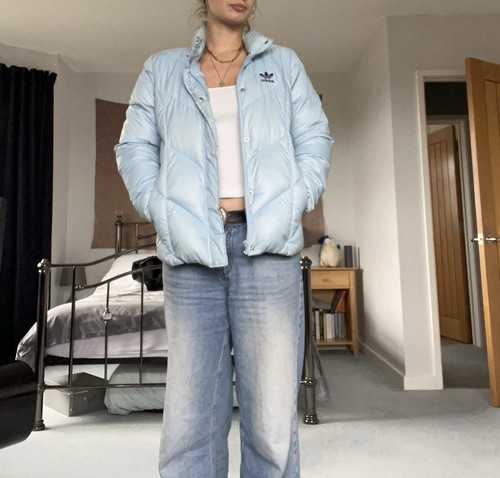 Vintage skye blue adidas down - blue,