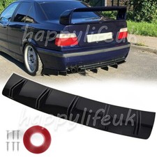For 3 Series E46 E36 5 Series Rear Bumper Spoiler Splitter Lip Diffuser 10 Fins
