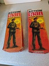 2 X VINTAGE BOXED PALITOY ACTION MAN ACTION SOLDIER - ONE DAMAGED