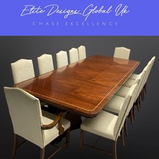 Elite 10.4ft Designer Flame mahogany, Rosewood dining tables pro French Polished