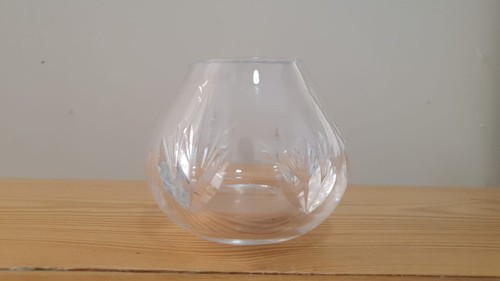 Vintage cut crystal rose bowl - rose,