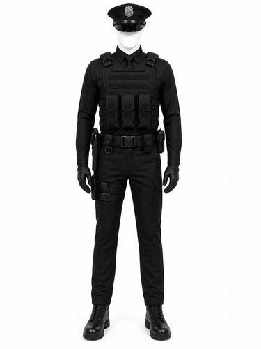 Black tactical police - black,