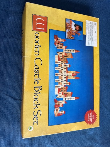 Vintage wooden castle - wooden, block