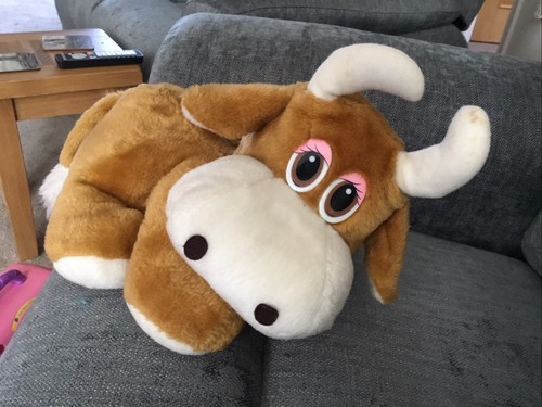 Vintage mooing cow plush - mooing,