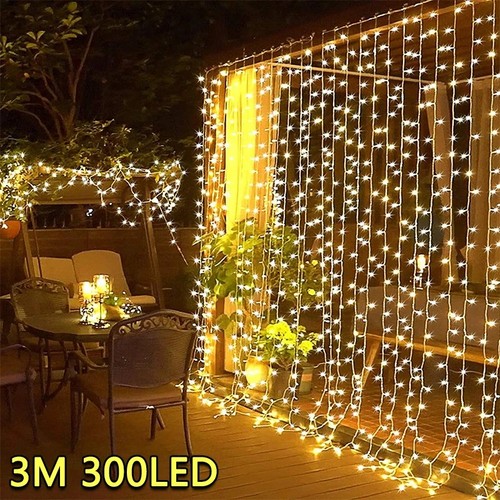 Led curtain string lights - led,