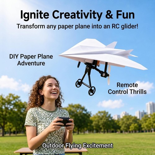 Paper airplane kit with - rc,