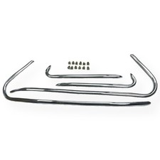 Vespa GS160 Side Panel & Front Mud Trim - Polished Alloy