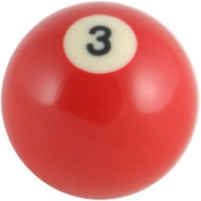Pool Ball Gear Knob Fits Volkswagen VW Golf MK 1 / 2 / 3  - Red 3 Spot