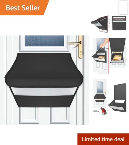 Black fabric letterbox catcher - black,
