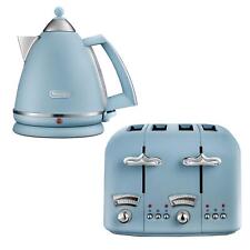 Delonghi Argento 1.7L Kettle & 4 Slice Toaster Set, Blue