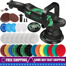 Dual Action Orbital Car Polisher Buffer Sander DA Polishing Machine & 6" Wax Pad