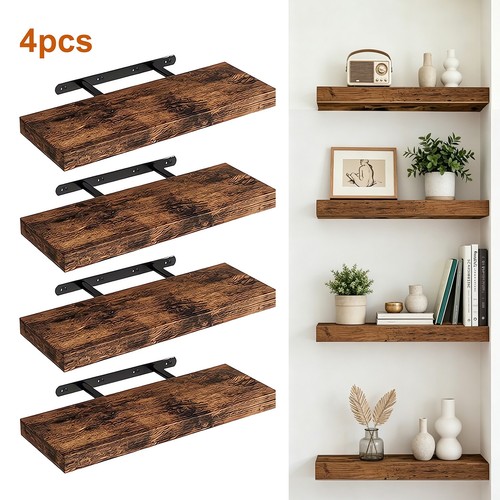 4piece rustic shelves floating - 4piece,