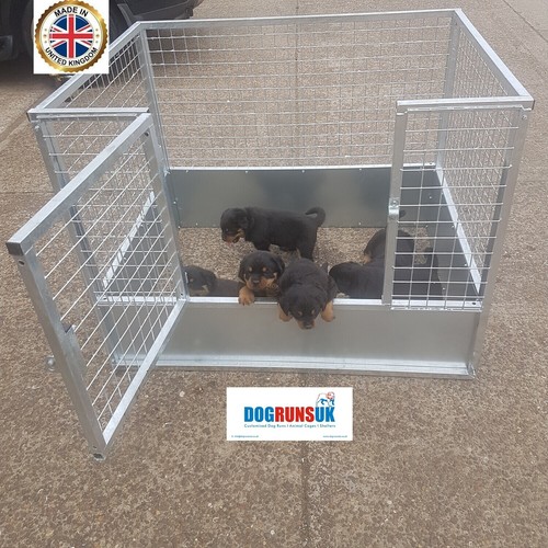 Galvanised steel dog pen - steel,