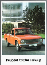 Peugeot 504 Pick-Up 1981-1982 UK Market Foldout Sales Brochure Petrol & Diesel