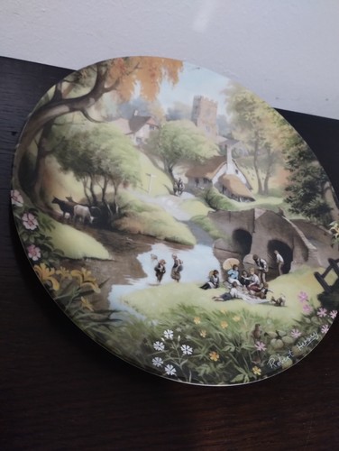 Vintage coalport plate picnic - coalport,