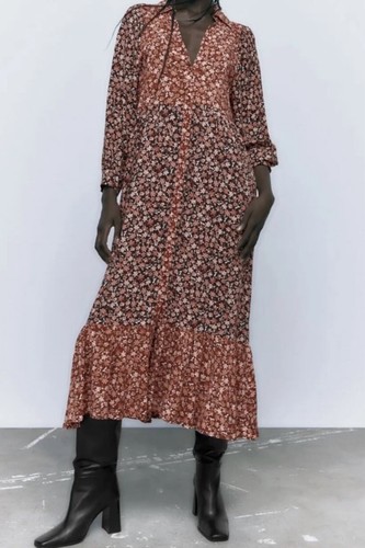 Zara floral printed midi - floral,