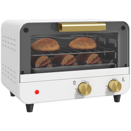 Homcom small toaster oven 12l - small,