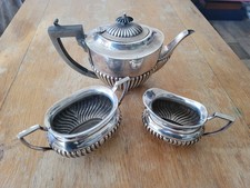 Art Deco Silver Plated 3pc Tea